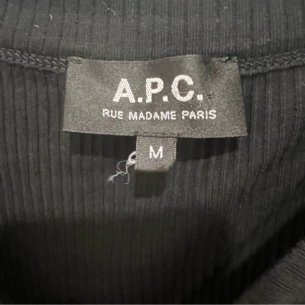 A.P.C. Black Ribbed Knit Dress - Picture 3 of 5